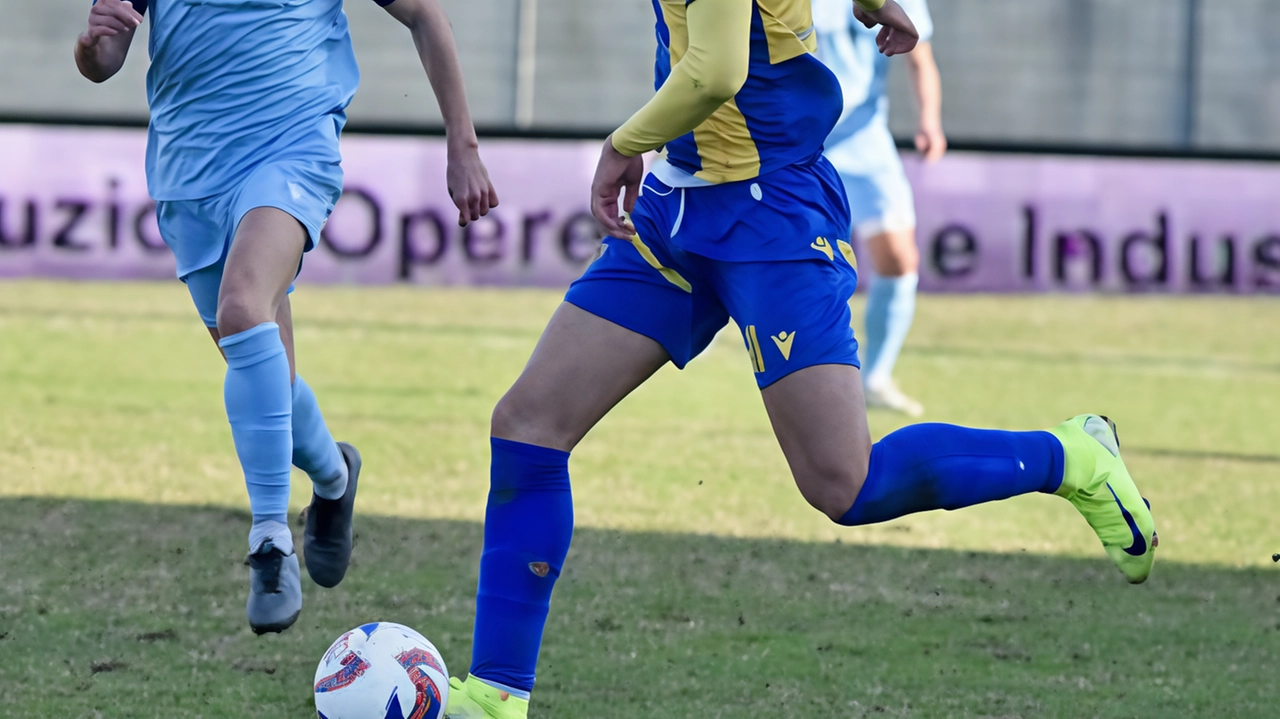 Borghi (Figline) in azione nella partita terminata 0-0 contro il Flaminia