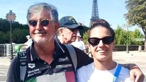 Giulia Gabbrielleschi a Parigi con il tecnico Massimiliano Lombardi