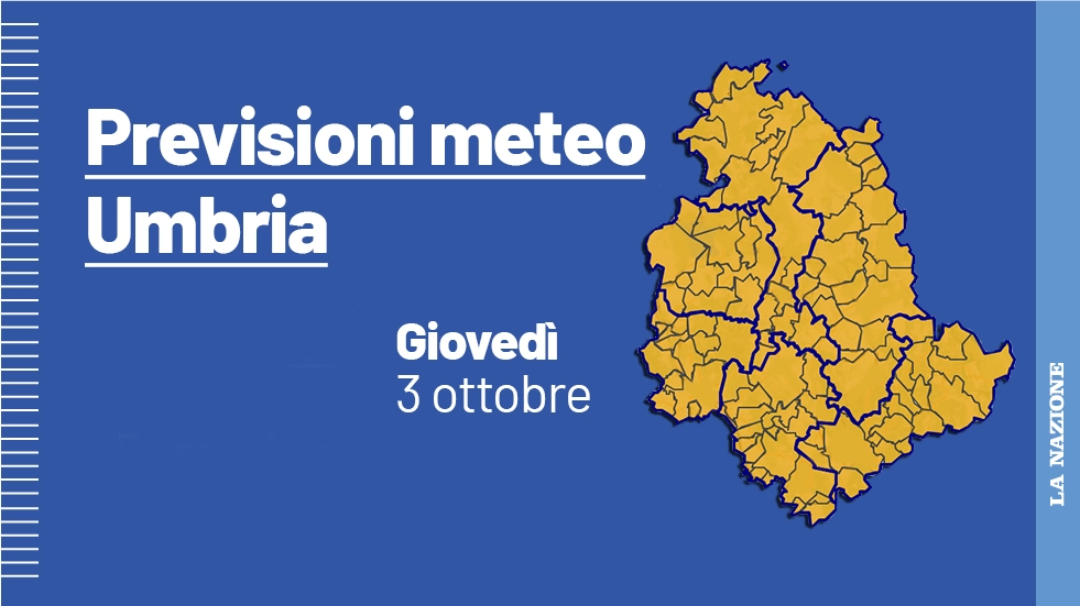 Allerta meteo arancione in Umbria per la giornata di giovedì 3 ottobre