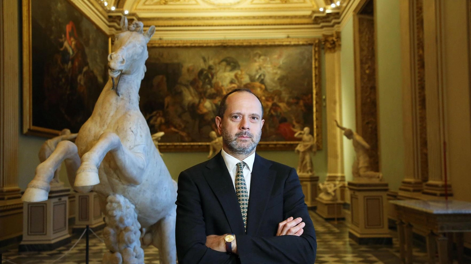 Uffizi, risplende la sala della Niobe. Nuova luce e al centro il cavallo