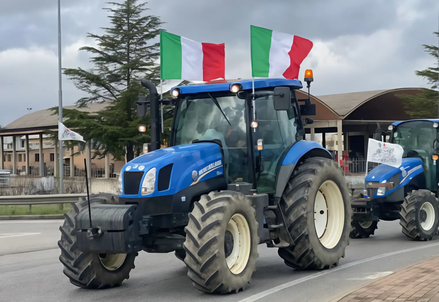 La rivolta dei trattori. La marcia dei cinquanta all’entrata dell’Autosole. Domani il corteo in centro