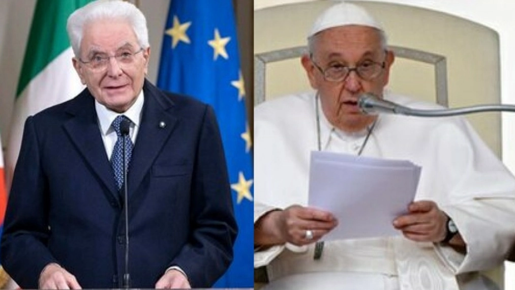 Il presidente Sergio Mattarella e Papa Francesco