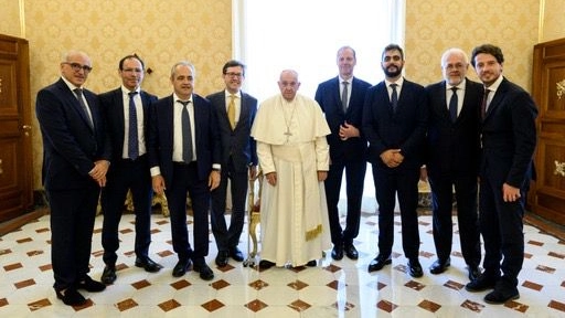 La delegazione ricevuta dal Papa