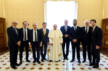 Delegazione del Tour de France ricevuta da Papa Francesco