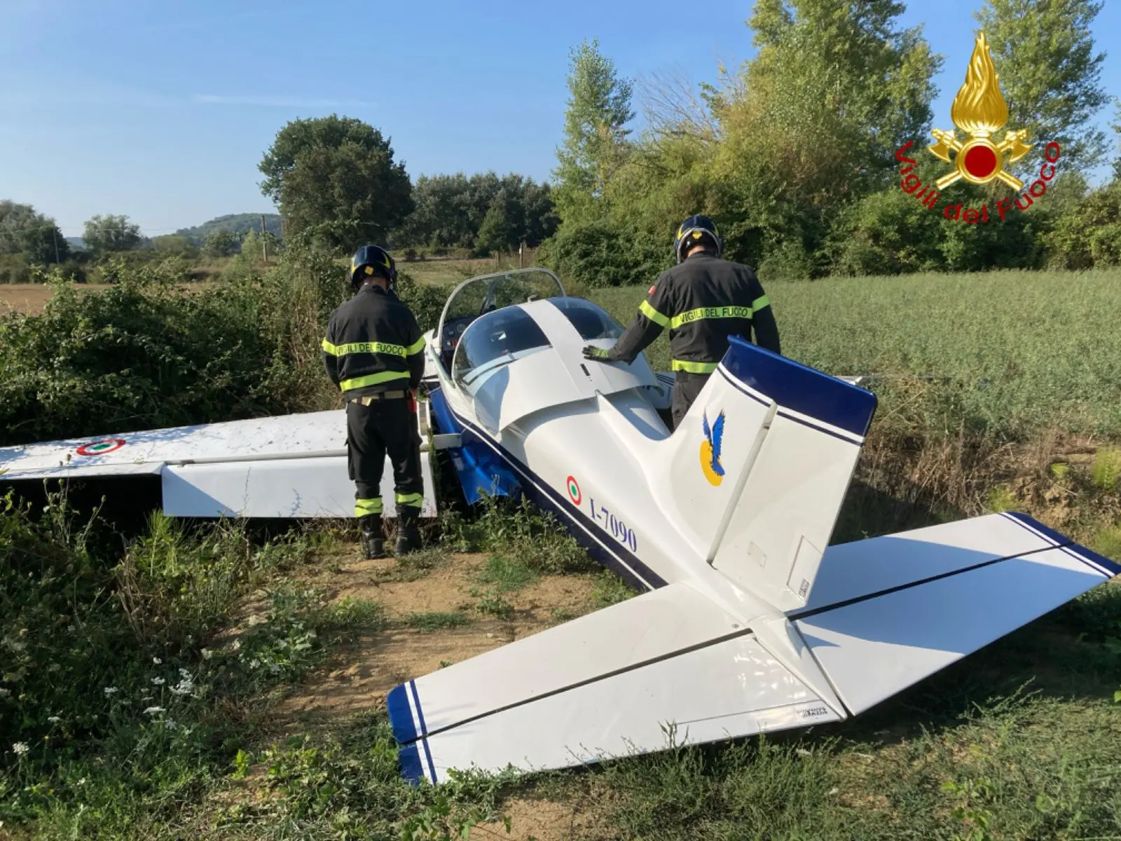 Incidente con l’ultraleggero in fase di decollo, due feriti