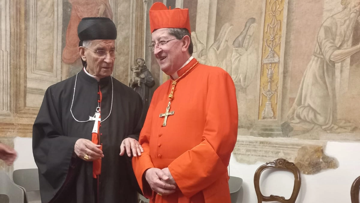 I cardinali Bechara Boutros El Rai, patriarca maronita, e Giuseppe Betori