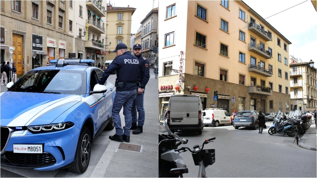 Polizia al lavoro sul luogo del delitto (foto Marco Mori/NewPressPhoto)