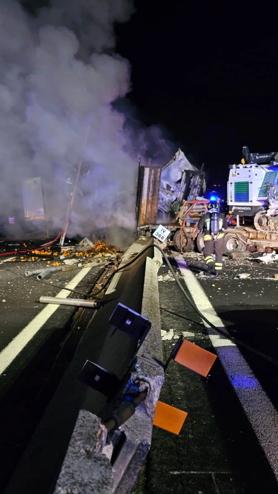 Il new jersey distrutto in seguito all'incidente