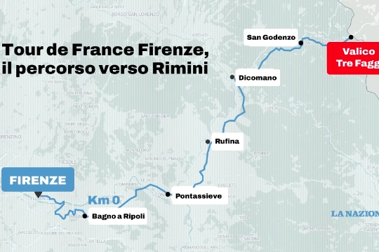 Il percorso toscano del Tour de France si svolgerà interamente in provincia di Firenze