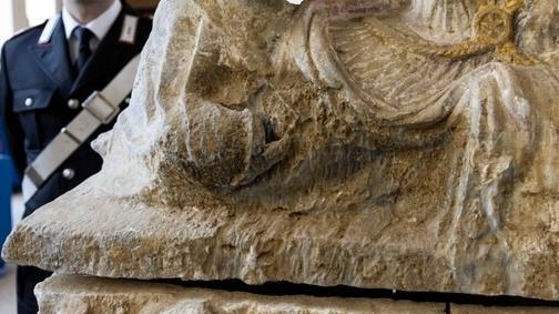 Uno dei reperti etruschi trovati nell’area archeologica di Città della Pieve: alcuni sono esposti nel Museo civico diocesano