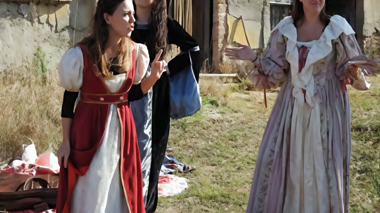 Un momento delle rappresentazioni teatrali in costume della passata edizione di «La via Francigena in Valdelsa, tra sogno e leggenda»