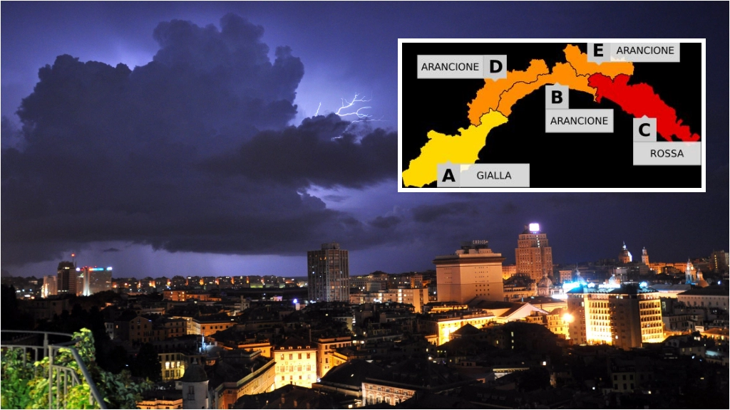 Allerta meteo sulla Liguria per martedì 8 ottobre