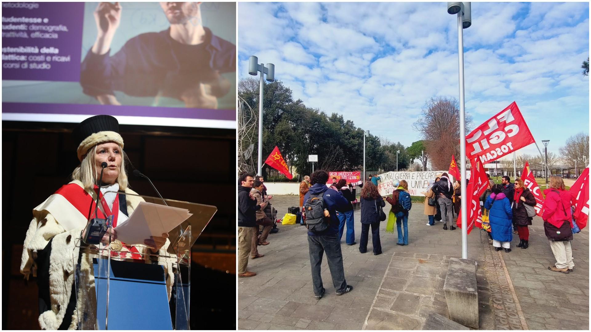 Università, a Firenze la protesta dei precari. La rettrice Petrucci: “Condizione che ho vissuto anch’io”