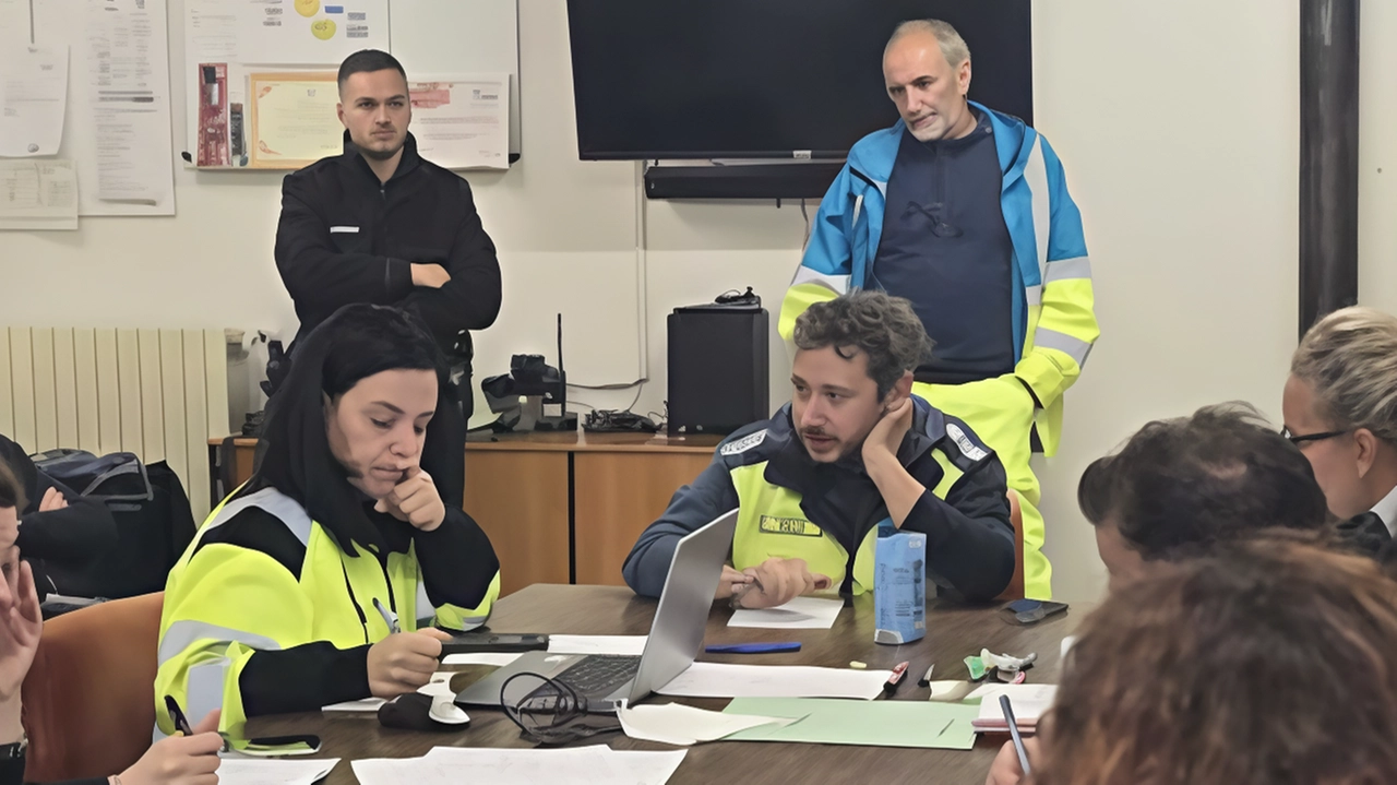 Il sindaco Triberti. durante l’emergenzza