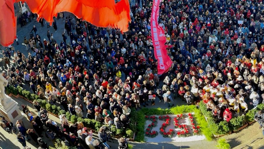 Qn x le donne, piazza della Signoria fa un minuto di rumore il 25 novembre 2023