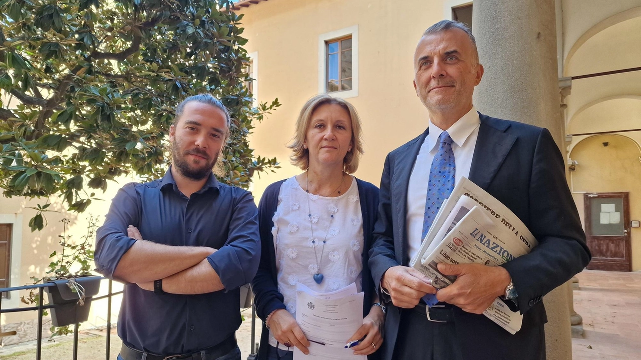 I consiglieri comunali dem Matteo Giusti (capogruppo), Stefania Nesi e Paolo Tosi (Acerboni/fotoCastellani)