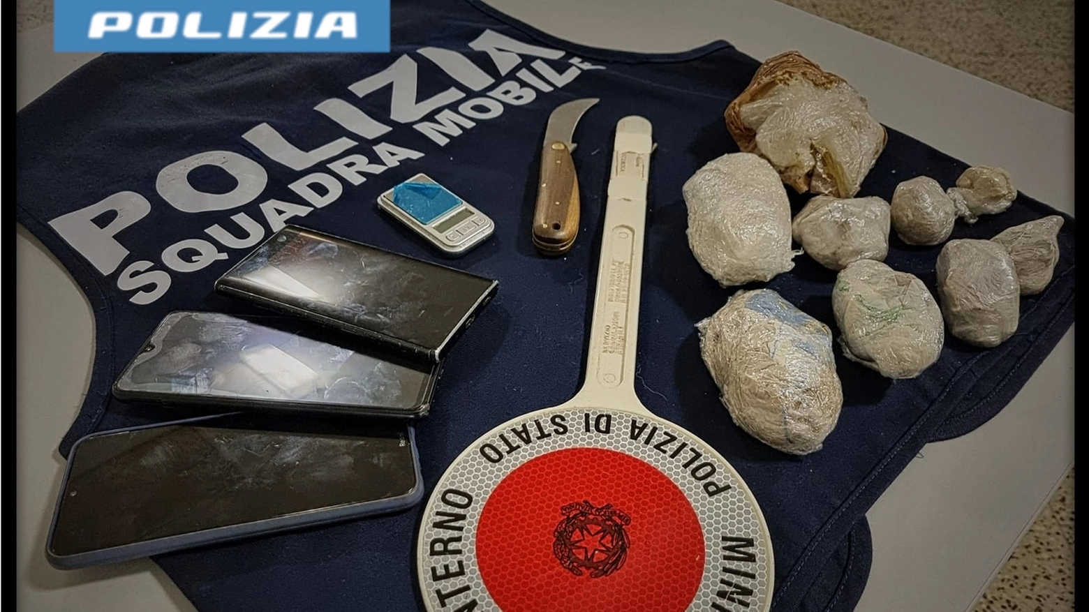 L'eroina sequestrata dalla polizia dal valore di mercato di circa 30 mila euro