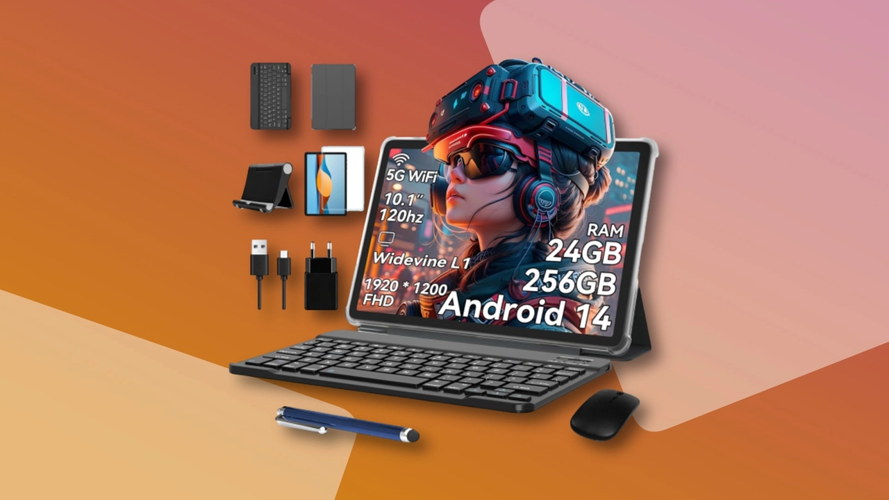 tablet Android con accessori