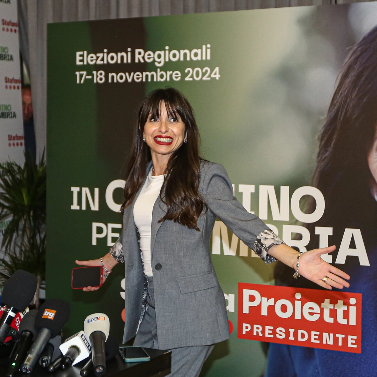 Stefania Proietti nuova governatrice della regione Umbria (Foto Crocchioni)