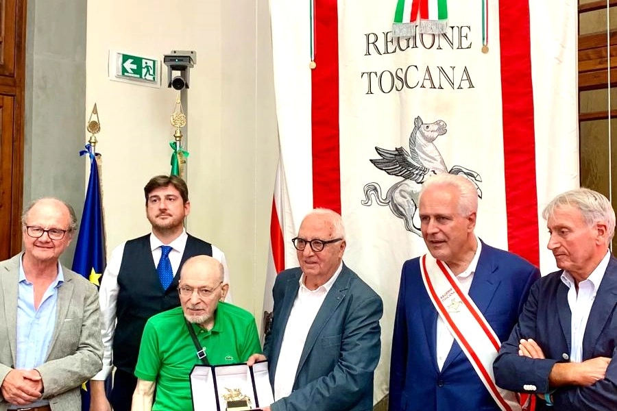 Da sinistra, Alessandro Crini, Roberto Ciappi, Walter Ricoveri, Luigi Dainelli, Eugenio Giani e Giuseppe Nicolosi