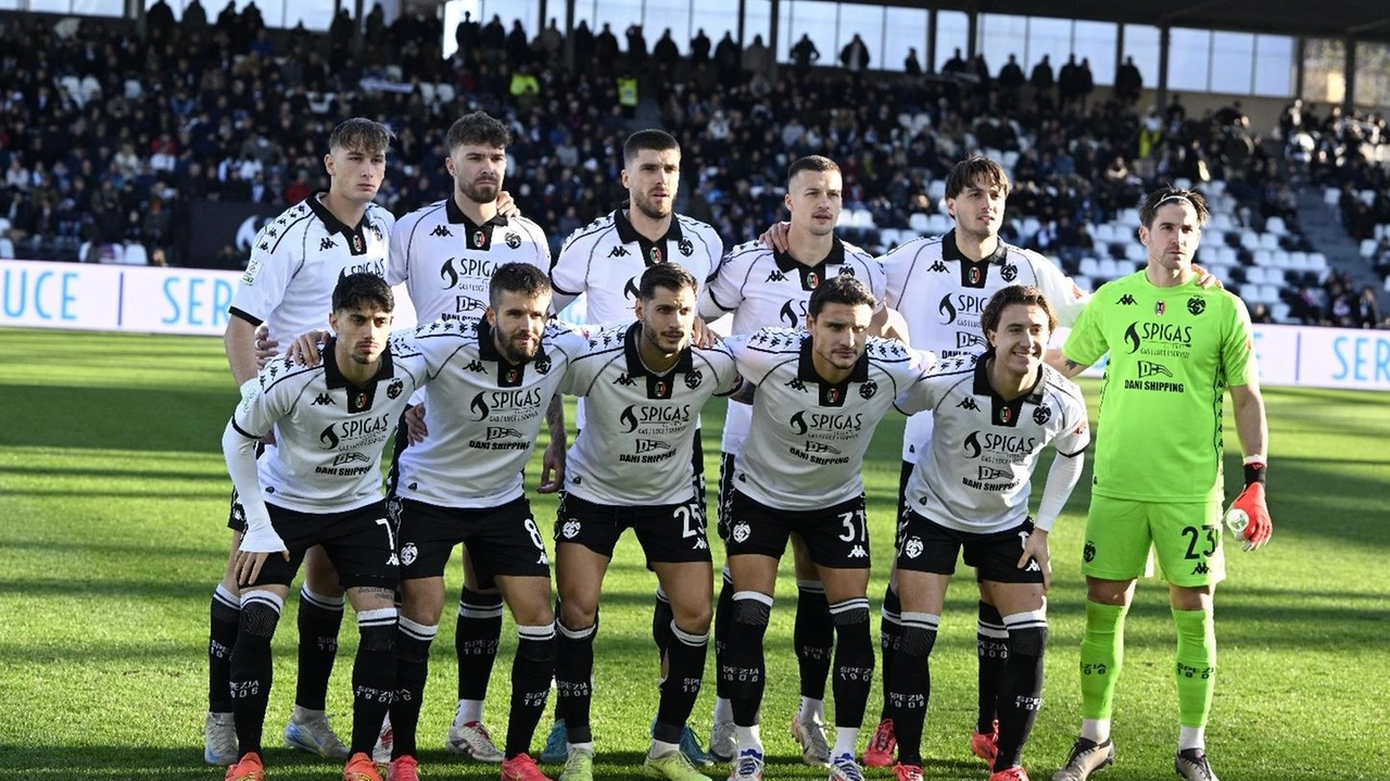 La formazione dello Spezia scesa in campo nel match casalingo contro la Juve Stabia