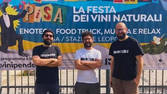 Da sinistra. : gli organizzatori Niccolai, Benedetti, Trivelli.. «Vinipendenti» inizia. domani, sabato 22 marzo, a partire dalle 11 alla Stazione Leopolda