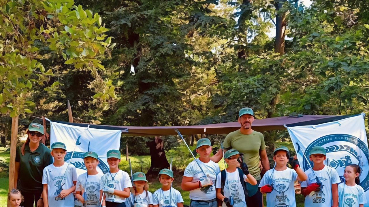 I piccoli esploratori dell’Accademia Gens impegnati nel ripulire dai rifiuti anche la Pineta di ponente