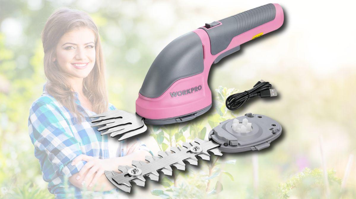 La Cesoia 2 in 1 che ogni donna vorrebbe avere: le Workpro rosa sono perfette per il giardino