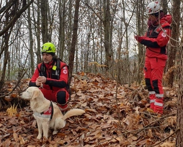 "Per ore nel fango fino alle ginocchia. Ricerche con i cani"