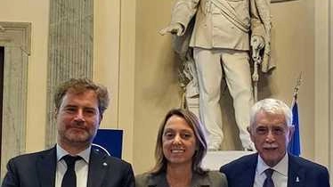 Il sindaco Mario Pardini, Francesca Velani e Gaetano Scognamiglio (Promo PA Fondazione)