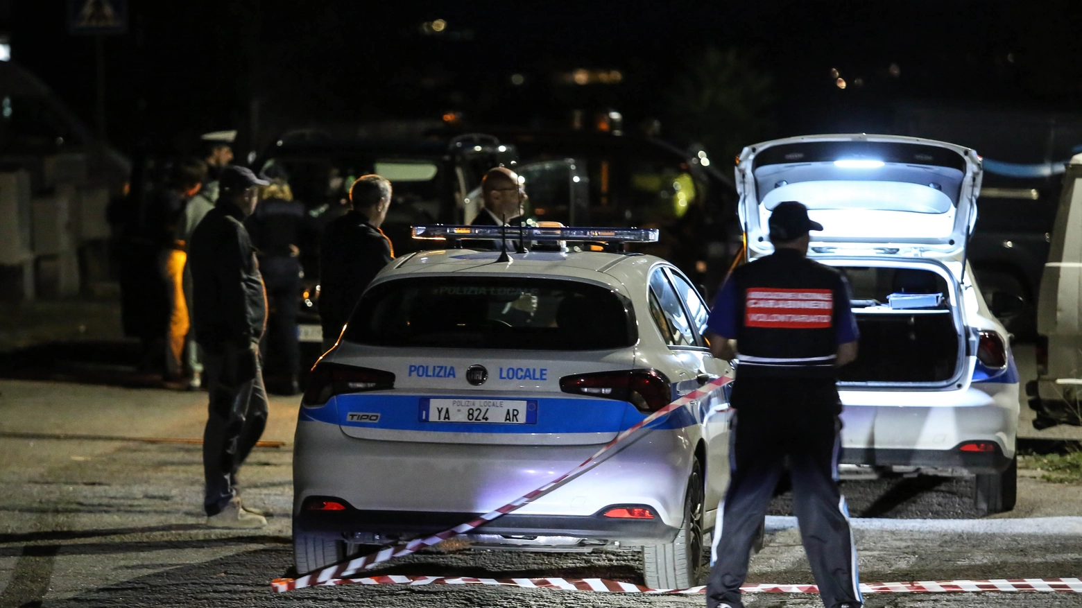 Bambino investito, i rilievi di Polizia locale e carabinieri (Crocchioni)