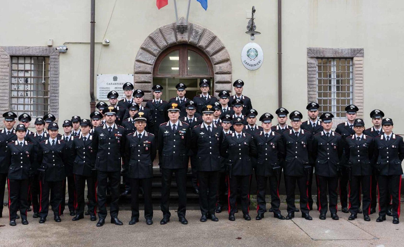 Carabinieri: 36 rinforzi. Saranno subito operativi nelle tre Compagnie del territorio provinciale