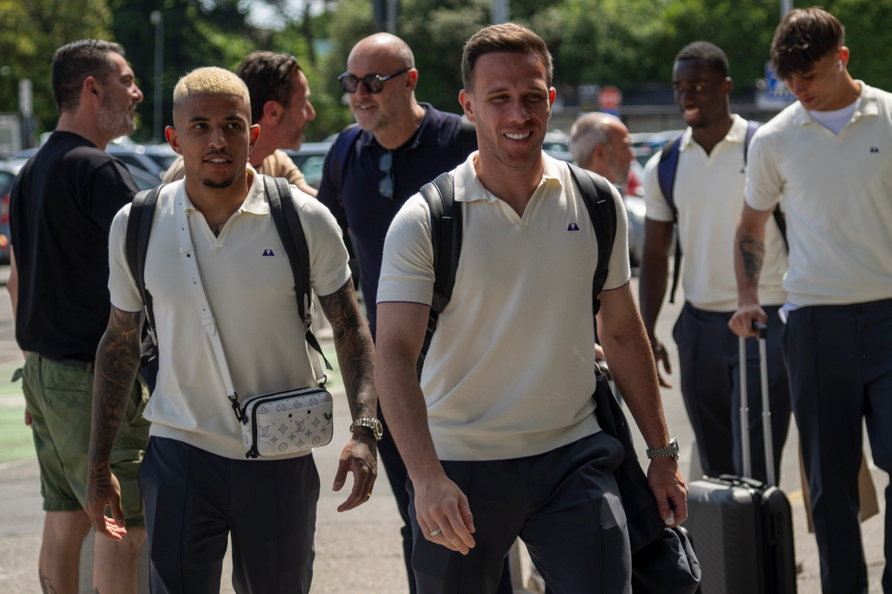 Dodò, Arthur e la squadra in partenza da Peretola (Foto Germogli)