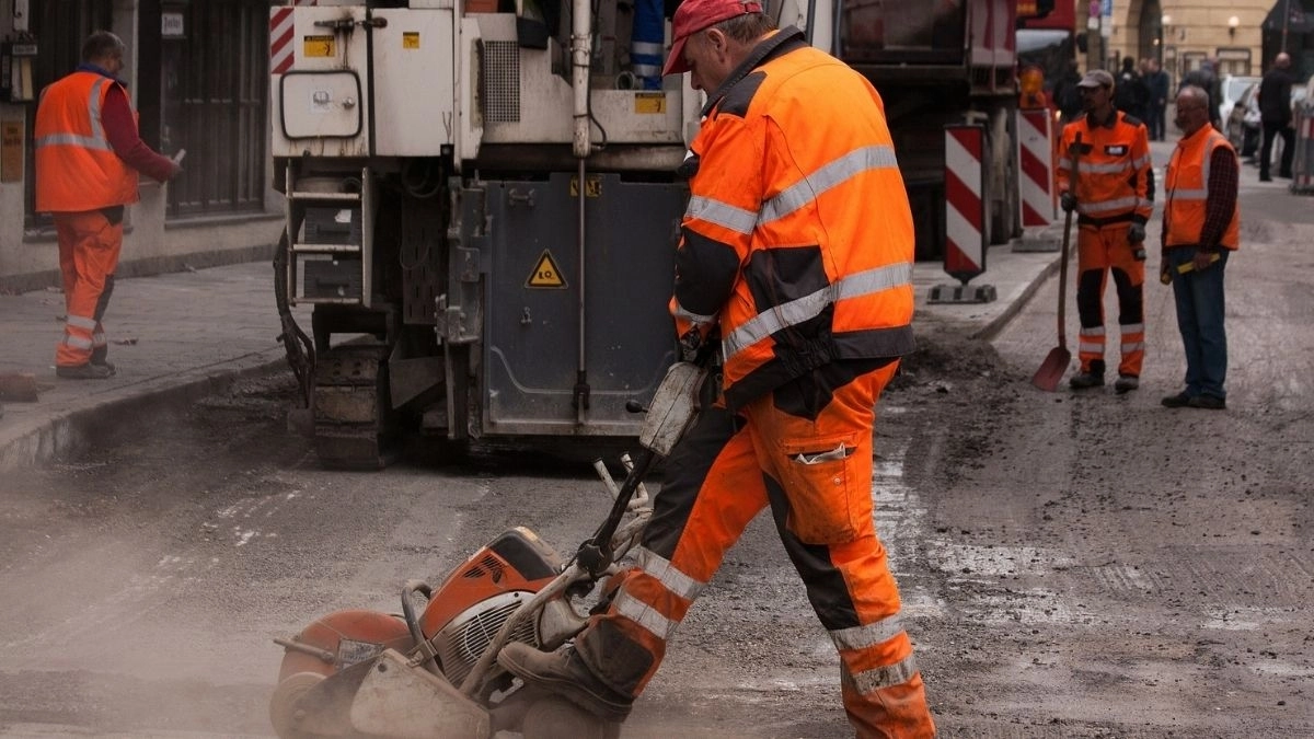 I lavori stradali in città 