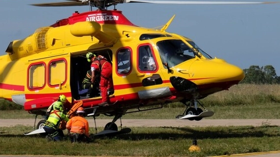 L'elisoccorso è intervenuto (Foto Ansa)