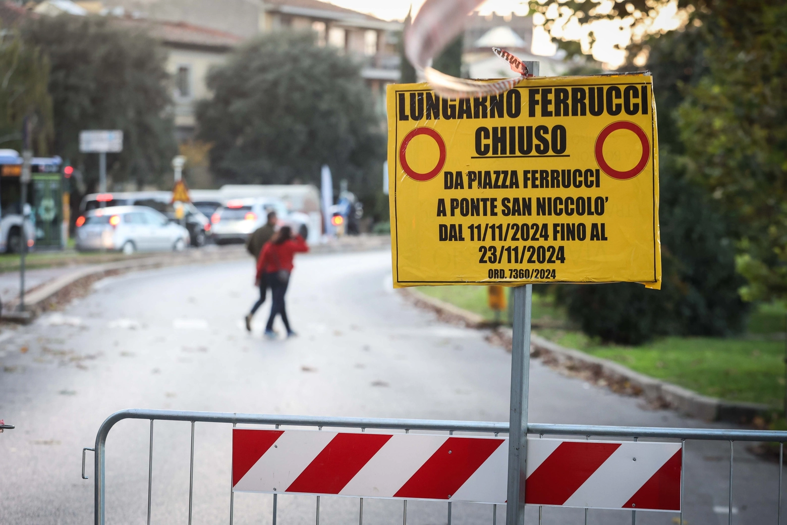 Ponte San Niccolò, chiusura accesso lungarno Ferrucci
