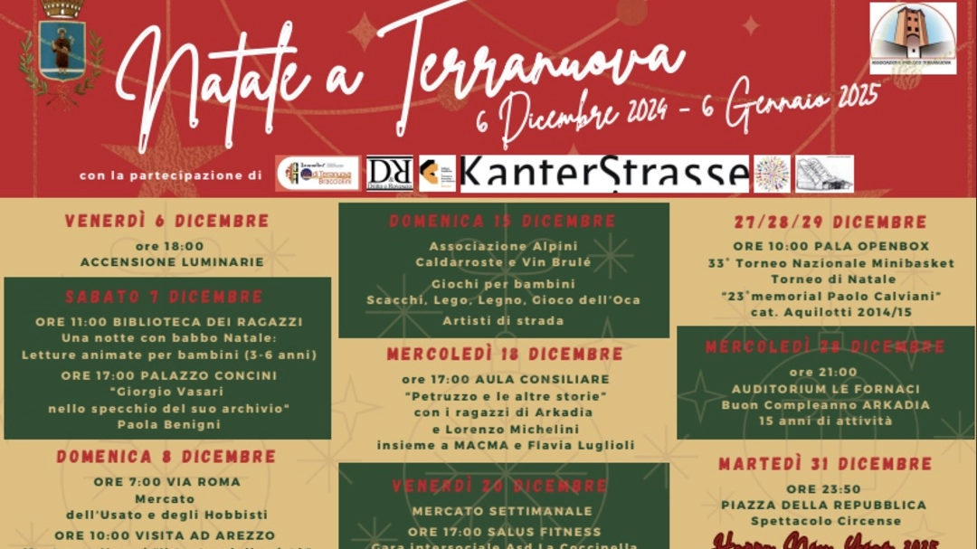 Eventi natalizi a Terranuova Bracciolini dal 6 dicembre al 6 gennaio