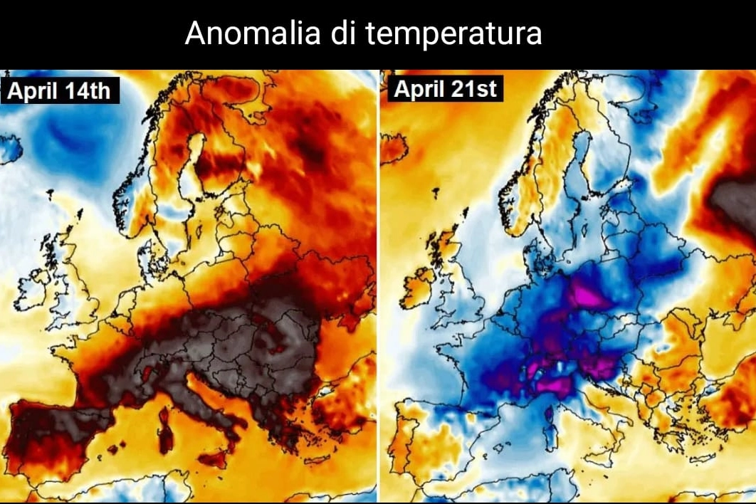 Il grafico del Centro Meteo Toscana