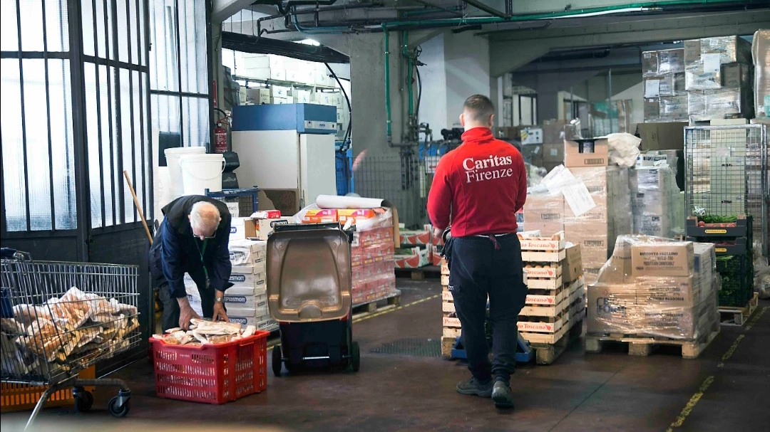 Cibo recuperato dalla Caritas