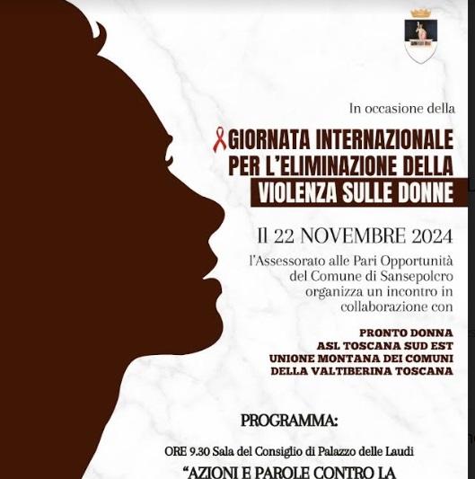 Sansepolcro unita nella giornata internazionale per l’eliminazione della violenza sulle donne