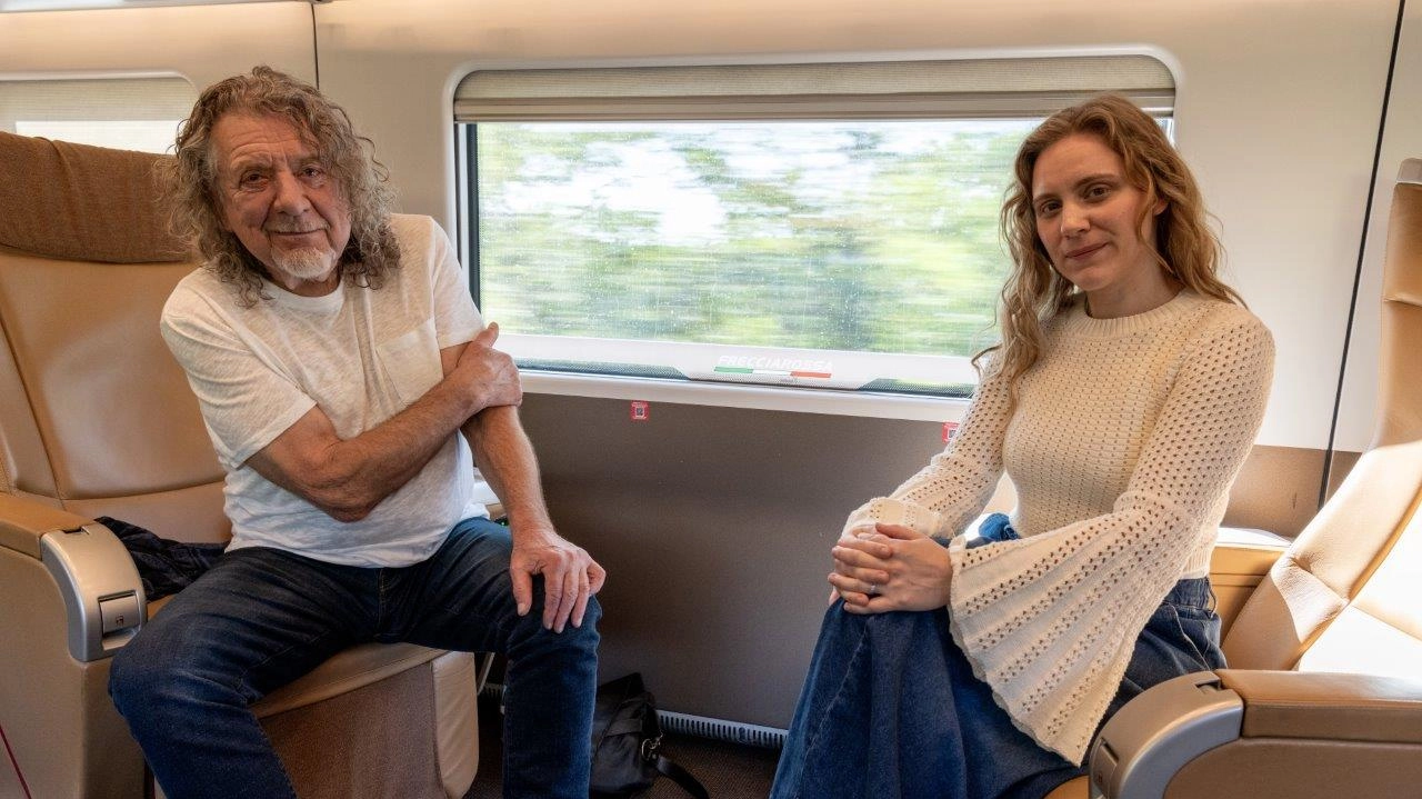 Robert Plant a bordo del treno