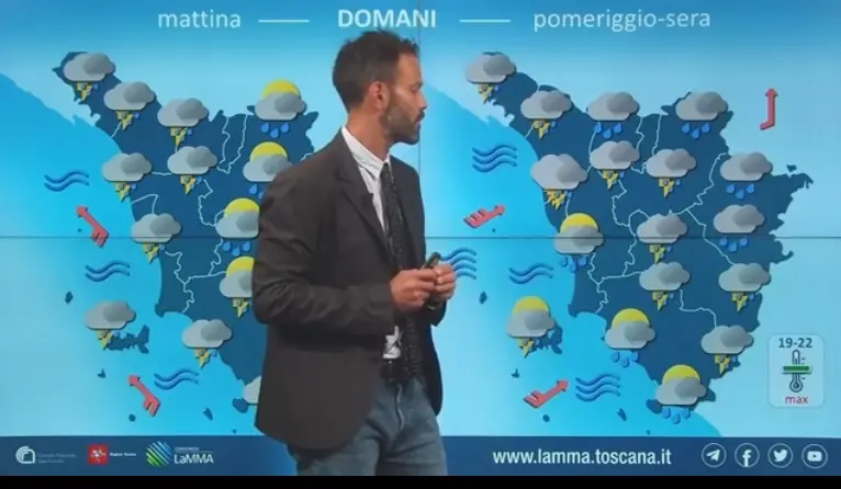 Allerta meteo, ondata di maltempo verso la Toscana