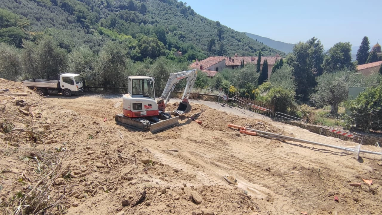 Lavori per il parcheggio in avviamento