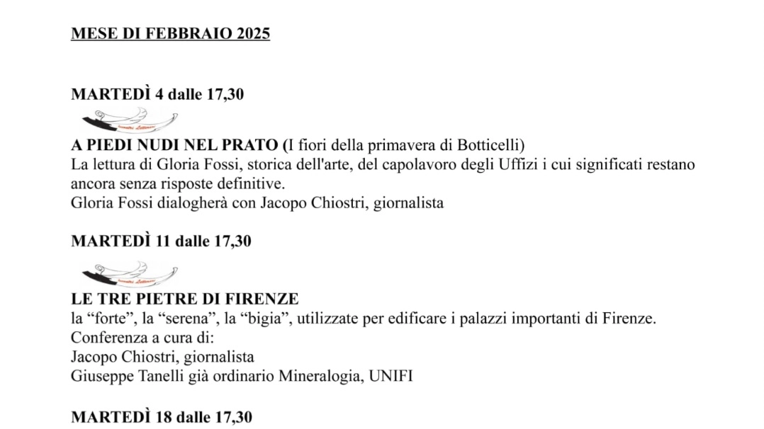 Il calendario delle presentazioni letterarie a Le Giubbe Rosse