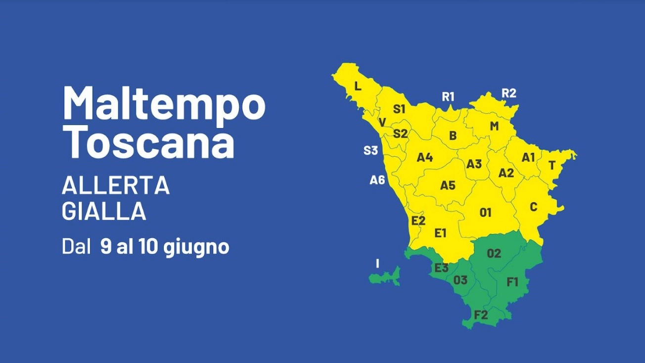 Allerta meteo in Toscana
