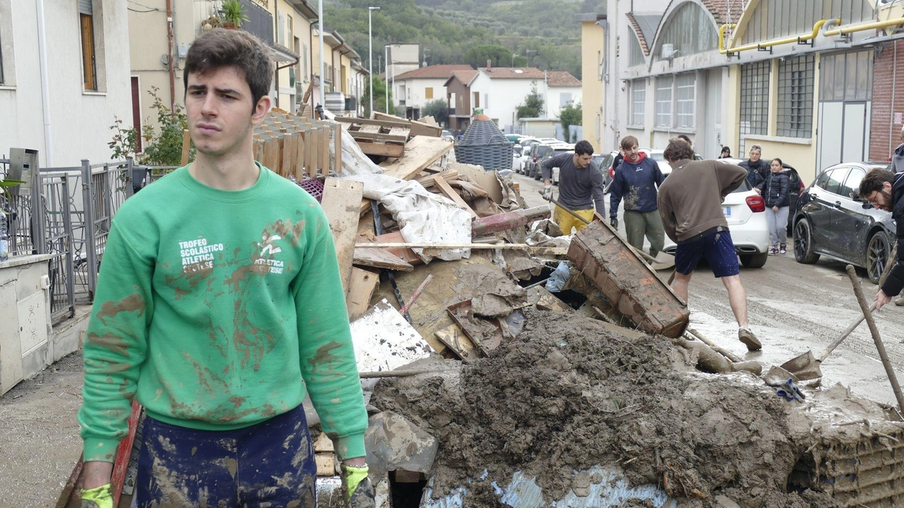 Una immagine dell’alluvione di novembre 2023