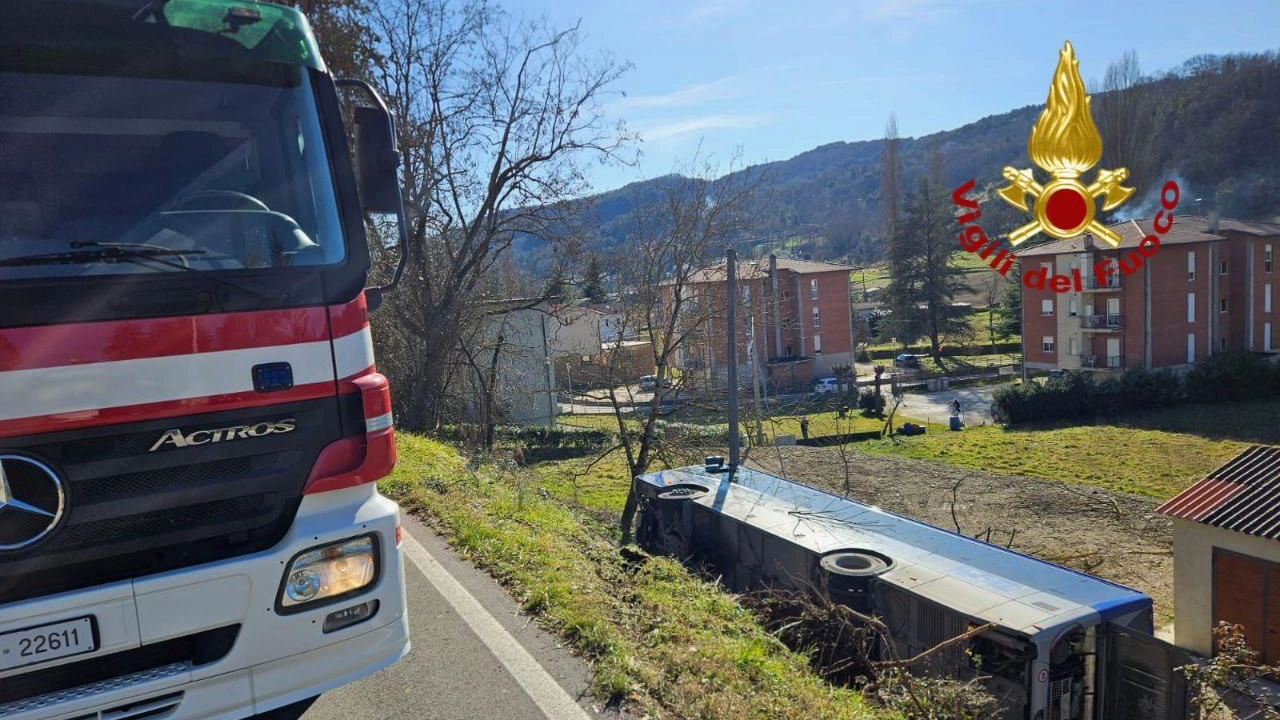 Pietralunga, paura per il conducente e i due passeggeri