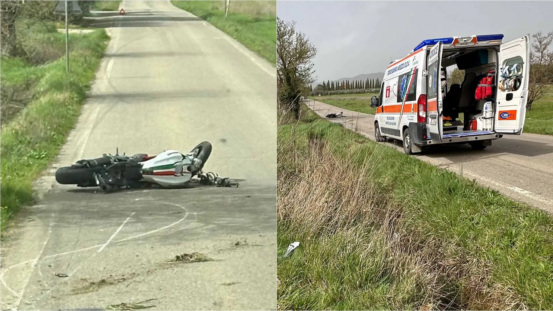 Motociclista muore a 47 anni mentre va al pranzo di Pasqua