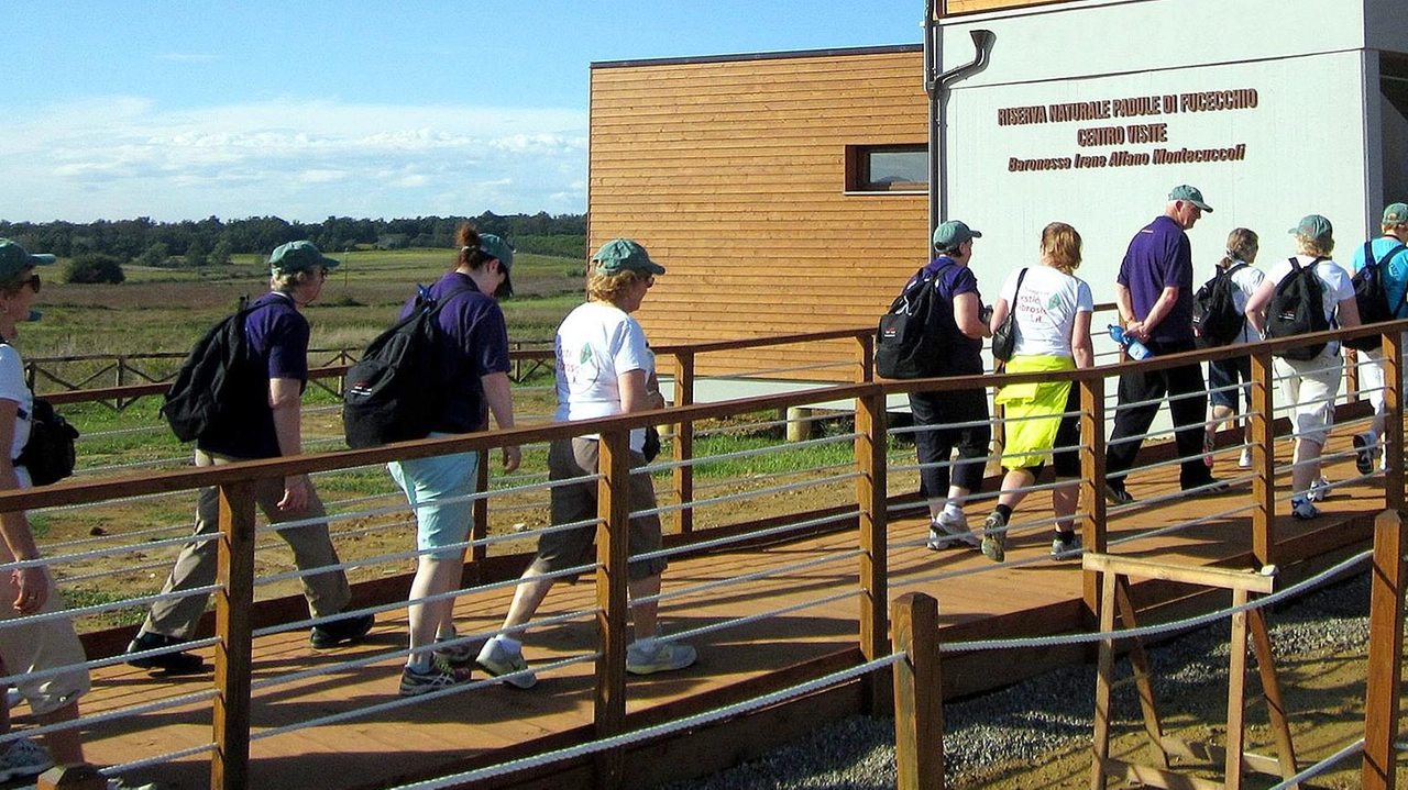 L’ingresso del Centro Visite di Castelmartini al Padule di Fucecchio Il dibattito in corso vede su opposti fronti il gruppo «Amici del Padule» l’associazione «Il Padule» dei rappresentanti dei proprietari terrieri della zona