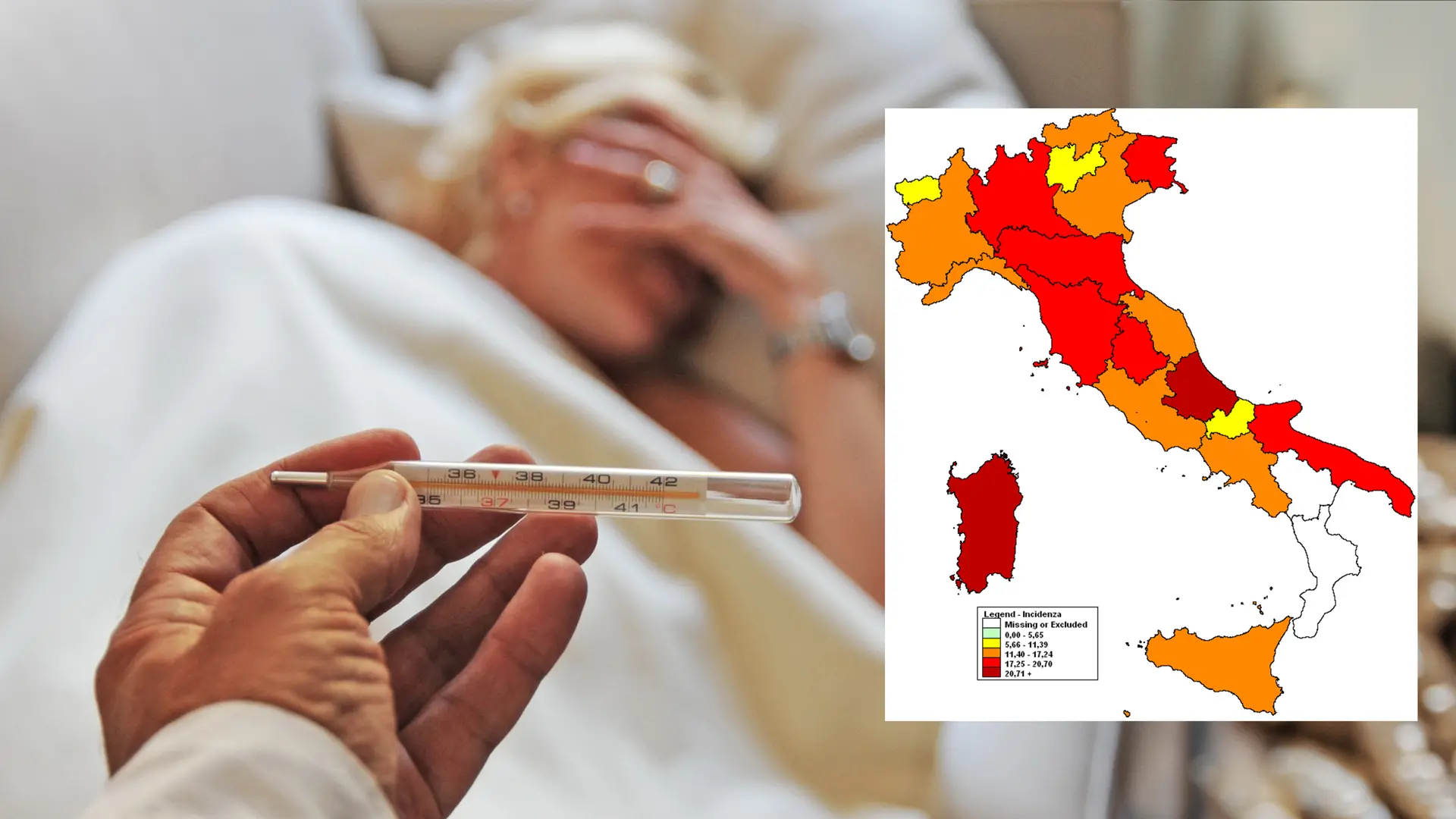 Influenza, Toscana e Umbria tra le regioni ‘rosse’: boom di casi